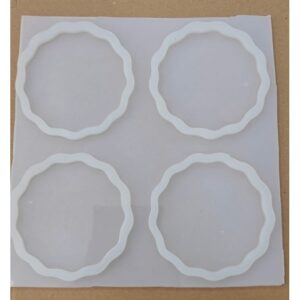 1 Adet - 4lü Reçine Epoksi Dalgalı Magent Kalıp - Kod:SN1254