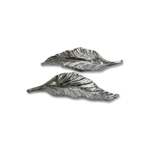 1 Adet - Epoksi Tepsi Kulbu Gümüş Yaprak Model