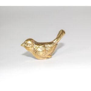 1 Adet -  Pirinç Kaplama Vidalı Tepsi Kulpu - Kuş Model