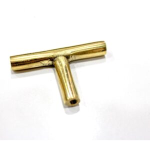 1 Adet -  Pirinç Kaplama Vidalı Tepsi Kulpu - T Model