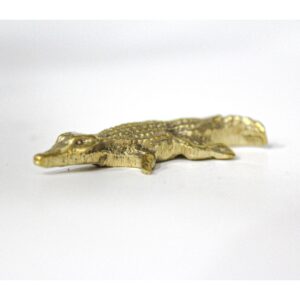 1 Adet -  Pirinç Kaplama Vidalı Tepsi Kulpu - Timsah Model