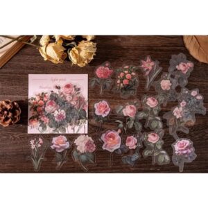 1 Paket - Mix Açık Pembe Çiçek Sticker