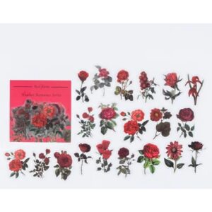 1 Paket - Mix Kırmızı Çiçek Sticker