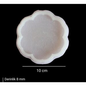 10cm - Çiçek Model Bardak Altı Kalıbı