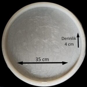 5 ADET  4 Cm Derinlik 35 Cm Yuvarlak Masa & Sehpa - Hobi Silikon Kalıbı / SN23-35