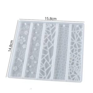 5'Lİ DESENLİ KİTAP AYRACI - EPOKSİ REÇİNE KALIP - Kod:1037