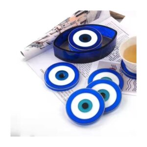 Bardak Altı Nazar Değmesin Muhabbete  Epoksi Reçine Silikon Kalıp-Kod:1010-B