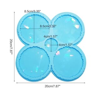 Çoklu Tırtıklı Hologram Magnet Bardak Altlığı Silikon Epoksi Kalıbı - Kod:538