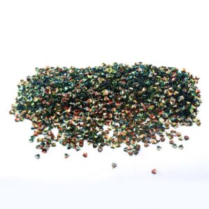 Karışık Üçgen Pul Kırığı - Koyu Yeşil - 25 gr