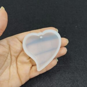 Reçine Epoksi Kalıp Kolye Anahtarlık  Kalp - A12