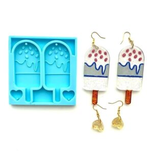 Reçine Epoksi Kalıp - Kolye Küpe Ucu Dondurma -Kod:994