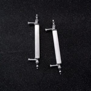 Tepsi Epoksi Kalıp Kulpu Gümüş - Metal Tırtıklı