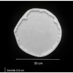 Tırtıklı Yuvarlak Tepsi Kalıbı  - Hobi Silikon Kalıbı- Kod: Sn14-10
