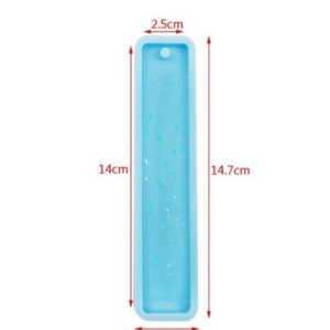 Uzun Dikdörtgen Hologram  Kitap Ayracı- Hobi Silikon Kalıbı -Kod:453